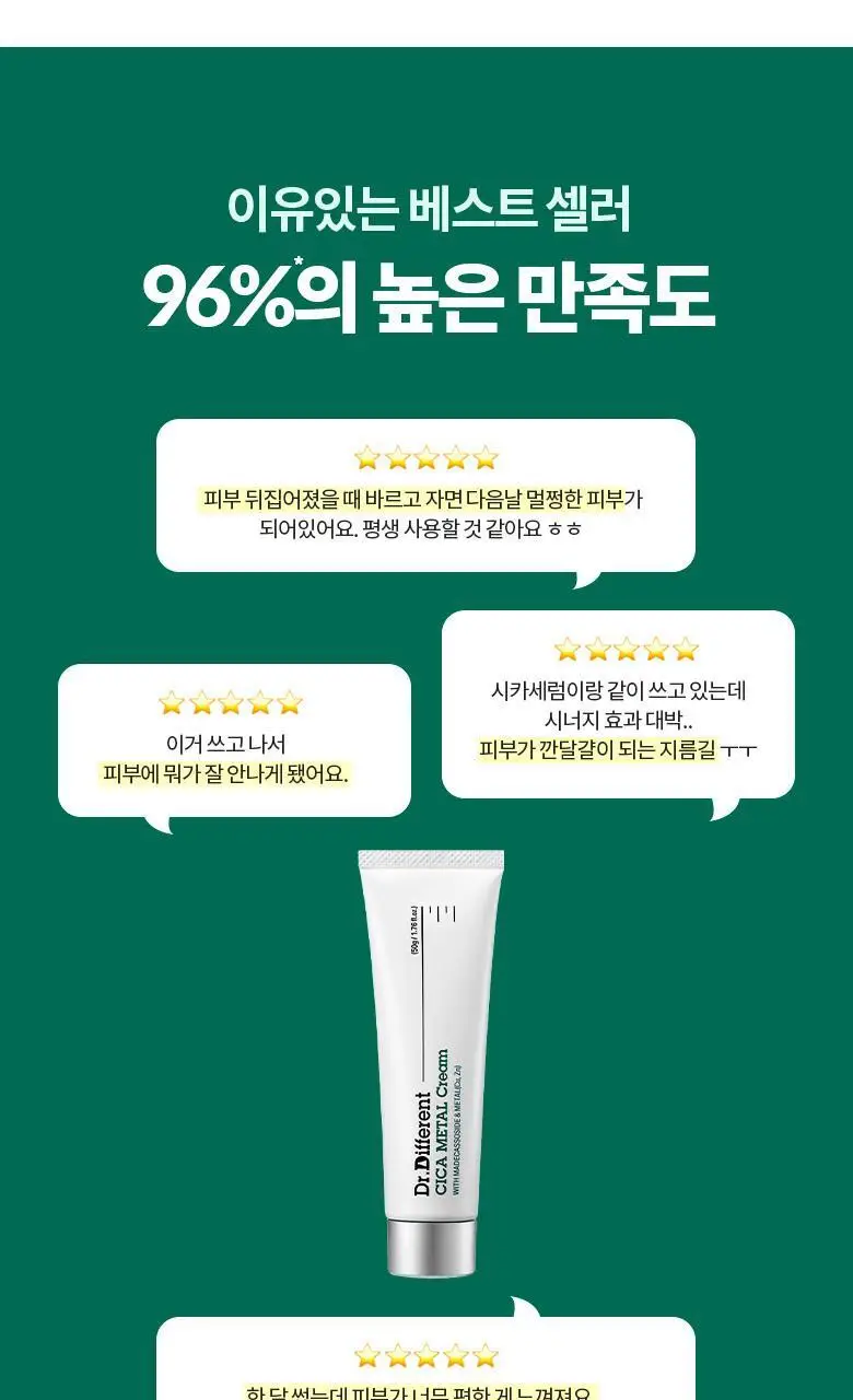 [집중진정케어] 닥터디퍼런트 시카 메탈 크림 50g 상세페이지 4